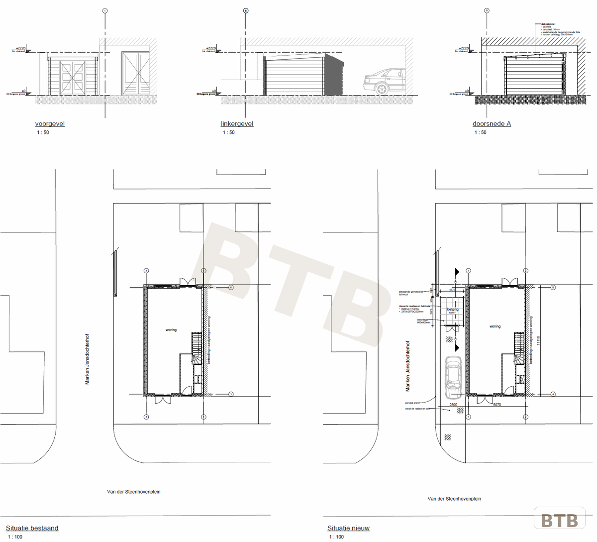 Situatietekening inrit — Dordrecht
